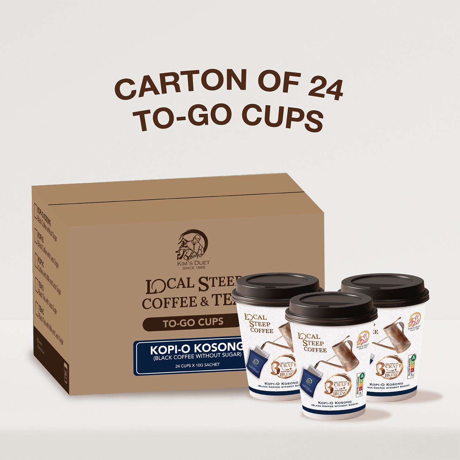 Kopi-O Kosong To-Go Cup (Carton Deal)