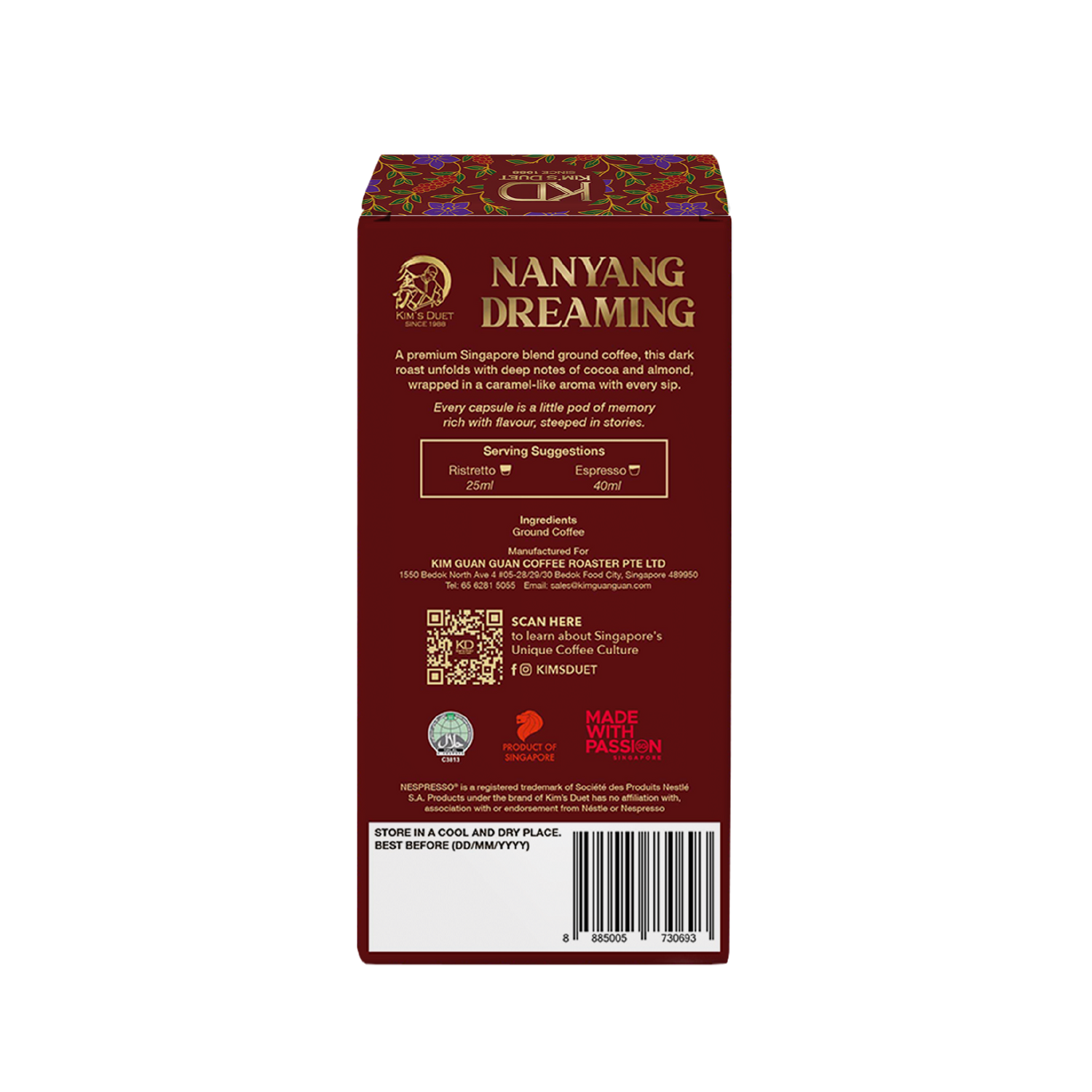 Nanyang Dreaming Coffee Capsules