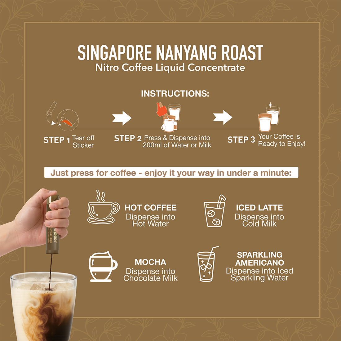 Singapore Nanyang Roast Nitro Coffee Liquid Concentrate